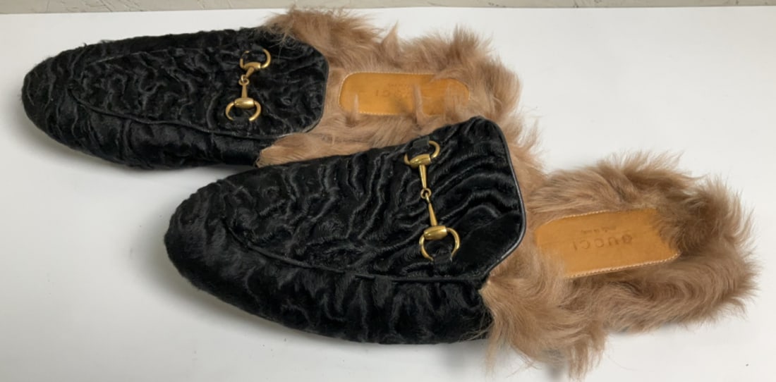 Gucci Shearling & Fur Princetown Mule (1 of 7)
