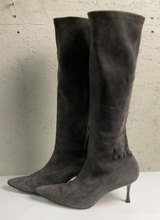 Manolo Blahnik Suede Knee-High Boots (1 of 7)