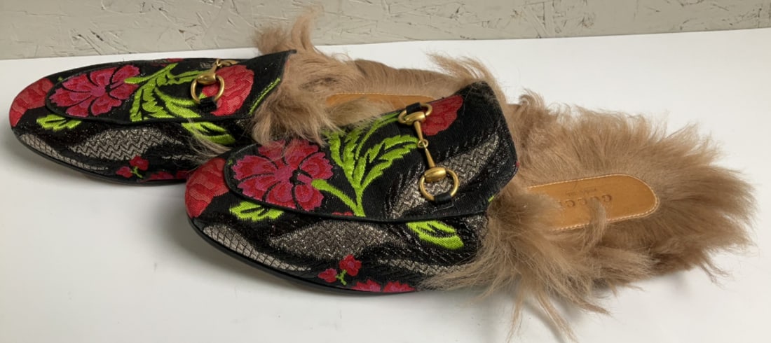 Gucci Horsebit Accent Printed Mules (1 of 7)