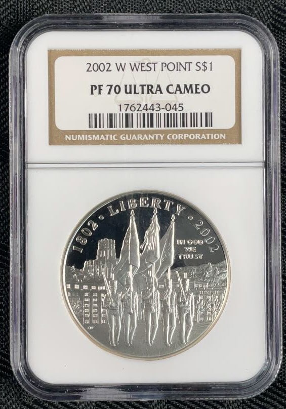 2002-W US West Point $1 Silver Commemorative NGC P (1 of 4)