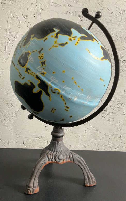Military Cast Iron WWII Chalk Globe (1 of 4)