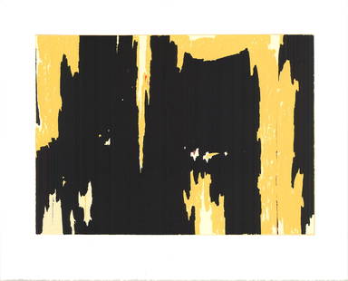 Clyfford Still - D. No. 1 - 1991 Serigraph 16" x 20": "D. No. 1" by Clyfford Still, 1991 Unsigned Serigraph. Paper size is 16 x 20 inches, with an image size of 11.5 x 16 inches. The Serigraph is from an unknown edition size. and is not framed. The