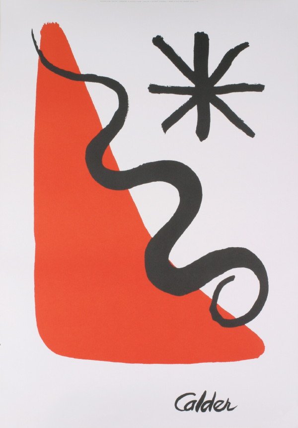 Calder Sans Titre Serigraph: Reference #: ULCB5030 Artist Last Name: Calder Artist First Name: Alexander Title: Sans Titre Medium: Serigraph Paper Height: 39 inches Paper Size Width: 27 inches Image Height: 39 inches Image Width:
