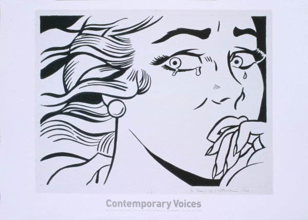 2004 Lichtenstein Crying Girl Offset Lithograph: Reference #: ULGH1380 Artist Last Name: Lichtenstein Artist First Name: Roy Title: Crying Girl Medium: Offset Lithograph Paper Height: 27.5 inches Paper Size Width: 39.25 inches Image Height: 23.25 in
