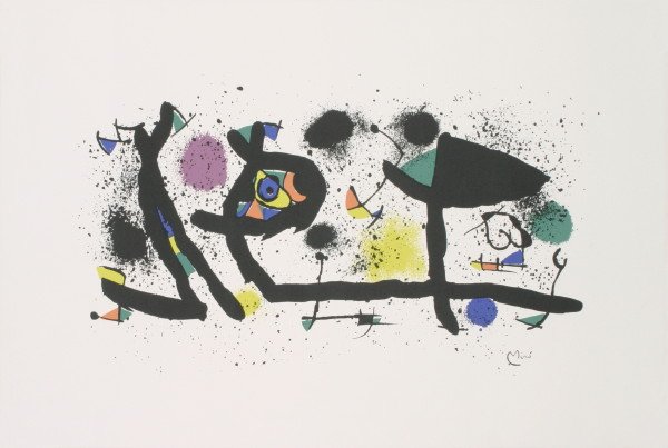 Miro Sculpture Lithograph: Reference #: ULXX7755 Artist Last Name: Miro Artist First Name: Joan Title: Sculpture Medium: Lithograph Paper Height: 21 inches Paper Size Width: 31 inches Image Height: 14.5 inches Image Width: 24.7