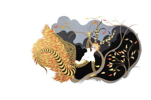 Erte Symphony in Black Offset Lithograph: Reference #: ULXX7814 Artist Last Name: Erte Artist First Name: Title: Symphony in Black Medium: Offset Lithograph Paper Height: 30 inches Paper Size Width: 20 inches Image Height: 23 inches Image Wid