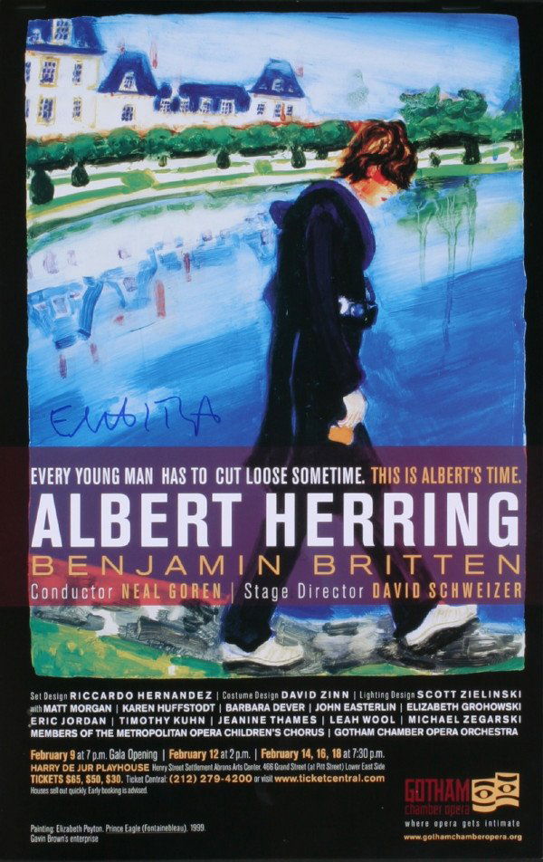 Signed Elizabeth Peyton Offset Lithograph: Reference #: ULXX9762-B Artist Last Name: Peyton Artist First Name: Elizabeth Title: Every young man has to cut looose sometime Medium: Offset Lithograph Paper Height: 22 inches Paper Size Width: 14 i