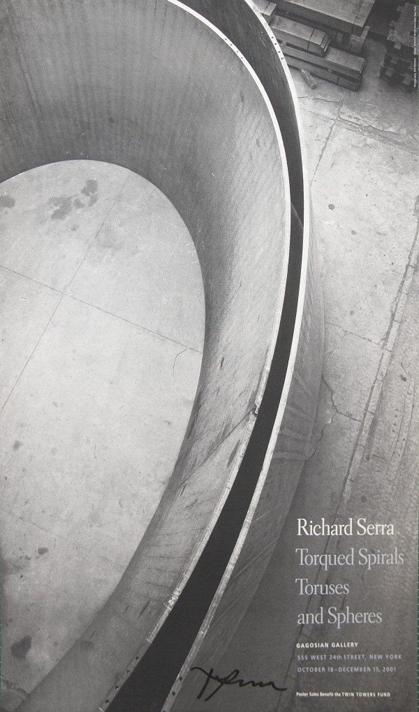 Signed Serra Spirals Toruses & Spheres Poster: Reference #: ULYY9830-B Artist Last Name: Serra Artist First Name: Richard Title: Torqued Spirals, Toruses, and Spheres Medium: Offset Lithograph Paper Height: 48 inches Paper Size Width: 31.5 inches 