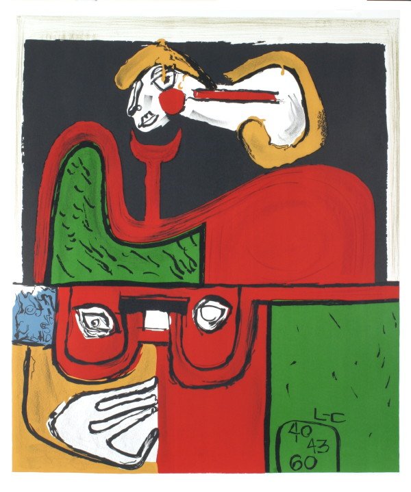 1960 Le Corbusier Portrait Mourlot Lithograph: Reference #: ULYY9903 Artist Last Name: Le Corbusier Artist First Name: Title: Portrait Medium: Lithograph Paper Height: 30 inches Paper Size Width: 25 inches Image Height: 27.5 inches Image Width: 23