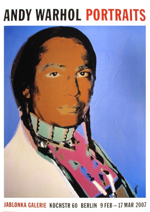 Warhol Portrait of Russen Means Offset Lithogra: Reference #: ULGH1168 Artist Last Name: Warhol Artist First Name: Andy Title: Portrait of Russen Means Medium: Offset Lithograph Paper Height: 33 inches Paper Size Width: 2