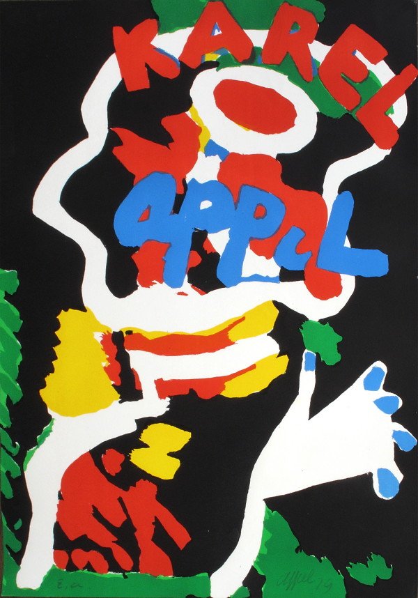 Signed 1979 Appel Untitled Lithograph: Reference #: ULXX7864-B Artist Last Name: Appel Artist First Name: Karel Title: Untitled Medium: Lithograph Paper Height: 28.5 inches Paper Size Width: 22.75 inches Imag