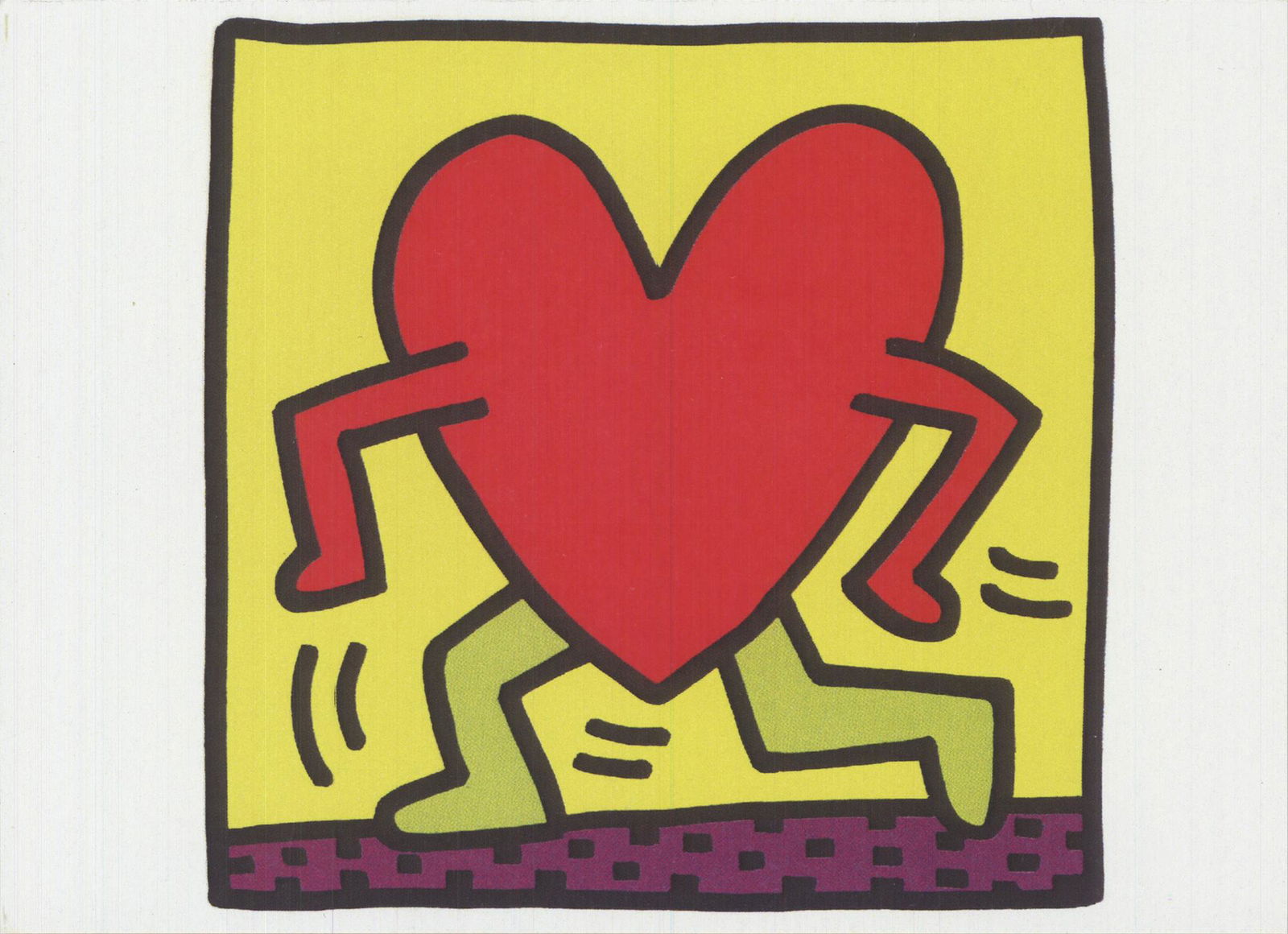 Keith Haring - Heart - 1991 Offset Lithograph 4.75" x (1 of 1)