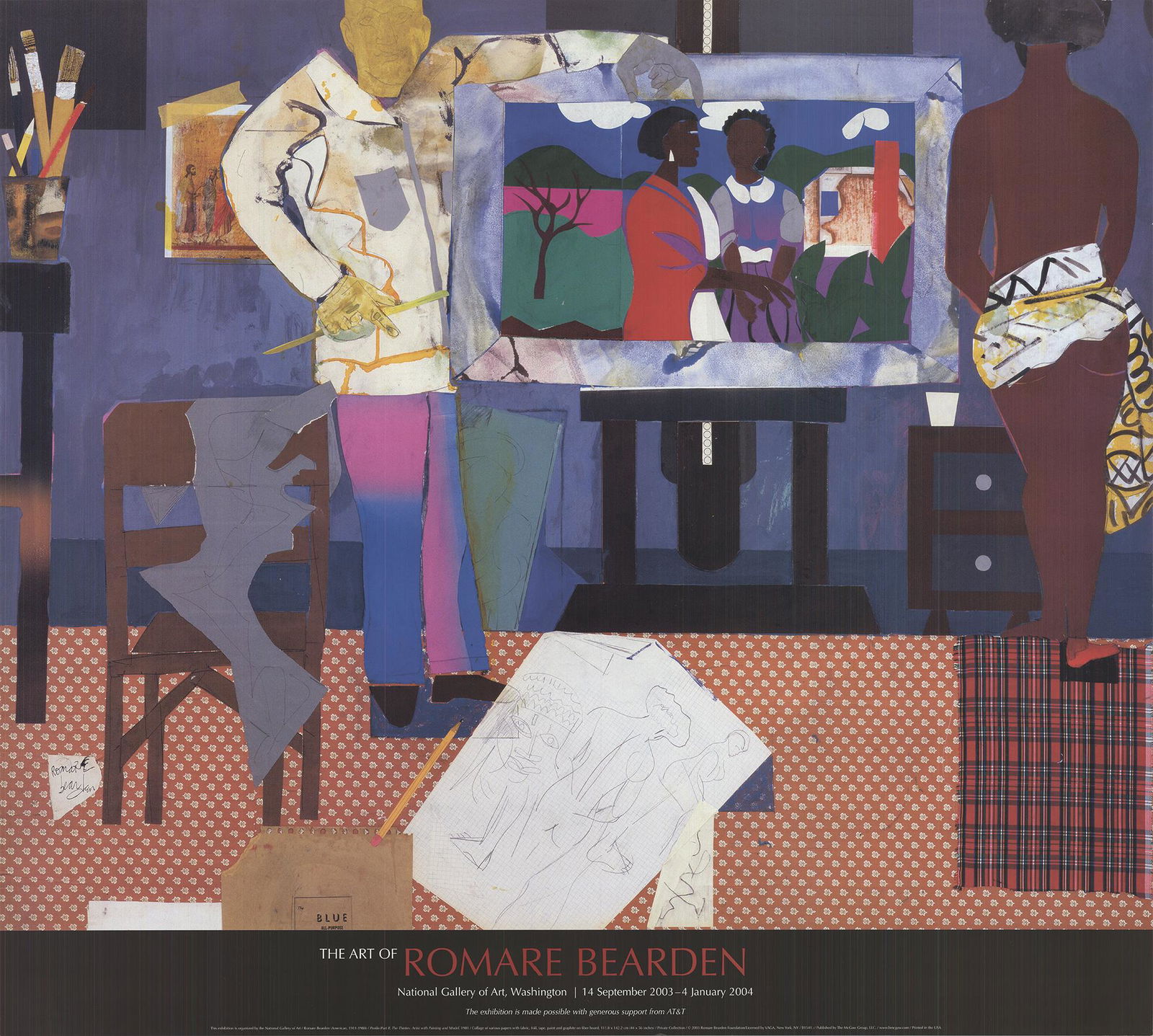 Romare Bearden - Artist with Painting and Model - 2003 (1 of 1)