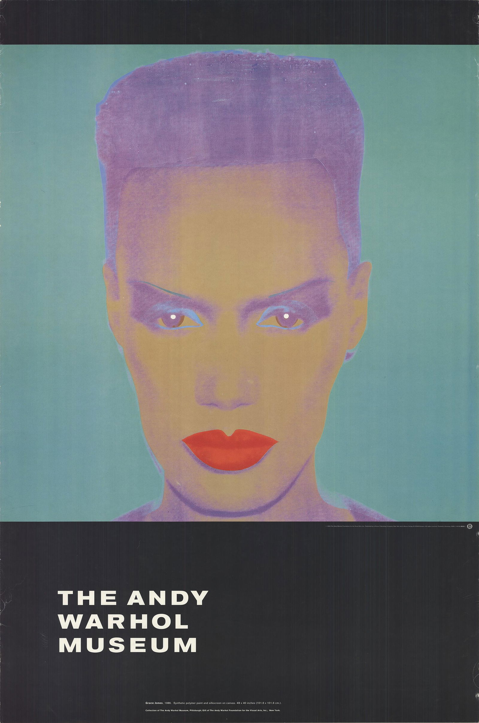 Andy Warhol - Grace Jones - 1992 Offset Lithograph 50": "Grace Jones" by Andy Warhol, 1992 Unsigned Offset Lithograph. Paper size is 50 x 33 inches, with an image size of 33 x 33 inches. The Offset Lithograph is from an unknown edition size. and is not fra