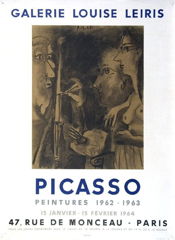 1964 Picasso Peintures 1962-63 Mourlot Litho: Reference #: ULEF051 Artist Name: Picasso , Pablo Title: Peintures 1962-63 Medium: Lithograph Edition Size: 2650 Year: 1964 Paper Height: 18 inches Paper Size Width: 25 inches Image Height: 15 inches