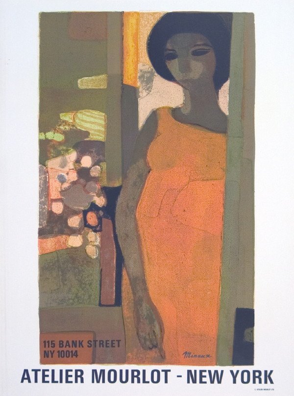 Minaux Atelier Mourlot Mourlot Lithograph: Reference #: ULMI1533 Artist Name: Minaux, Andre Title: Atelier Mourlot Medium: Lithograph Edition Size: 20 Year: Unknown Paper Height: 28 inches Paper Size Width: 21 inches Image Height: 25 inches Im