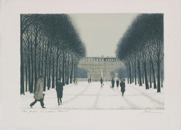Signed 1970 Altman Jardin du Luxembourg: Reference #: ULXX1614-B Artist Name: Altman, Harold Title: Jardin du Luxembourg, Paris (Hiver) Medium: Lithograph Edition Size: Unknown Year: 1970 Paper Height: 13 inches Paper Size Width: 10 inches I