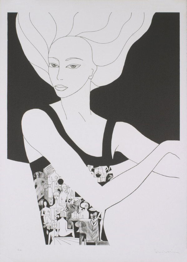 Signed Black and White Mourlot Lithograph: Reference #: ULXX7545-B Artist Name: Unknown Title: Black and White Medium: Lithograph Edition Size: EA Year: Unknown Paper Height: 30 inches Paper Size Width: 21.5 inches Image Height: 30 inches Imag