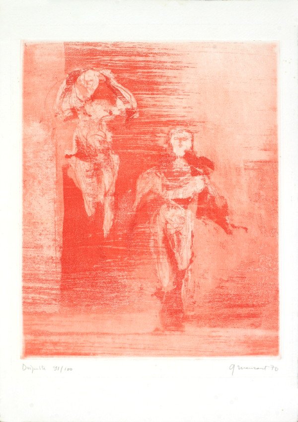 Signed 1970 Guiramand Untitled Mourlot Litho: Reference #: ULXX9747-B Artist Name: Guiramand, Paul Title: Untitled Medium: Lithograph Edition Size: 100 Year: 1970 Paper Height: 15 inches Paper Size Width: 10.5 inches Image Height: 11 inches Image