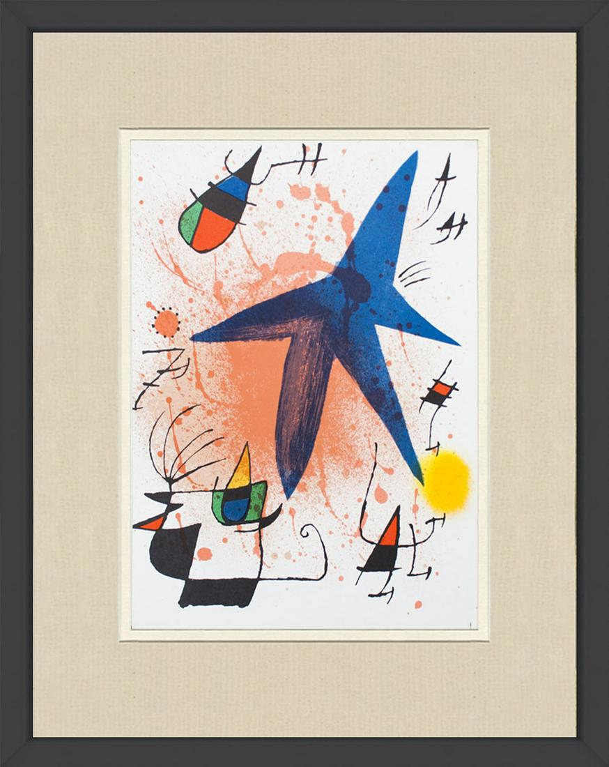 Joan Miro - Litografia original I - 1975 Lithograph 18" (1 of 1)