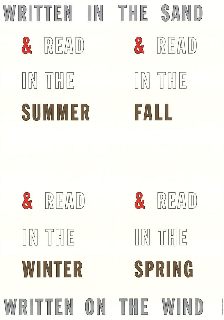 Lawrence Weiner - Written in the Sand - 1997 Offset (1 of 1)