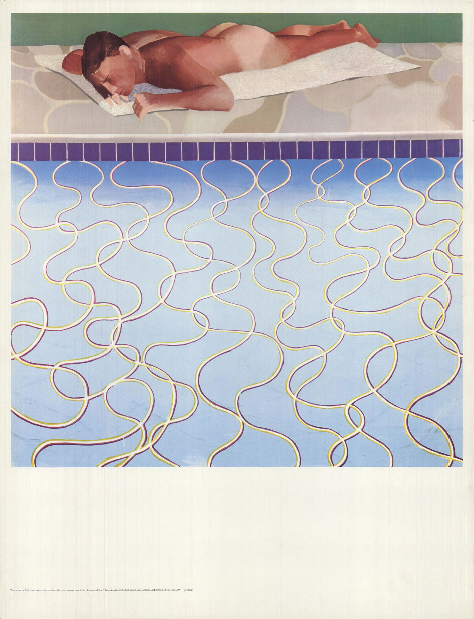 David Hockney - Sunbather - 1970 Offset Lithograph 26" (1 of 1)