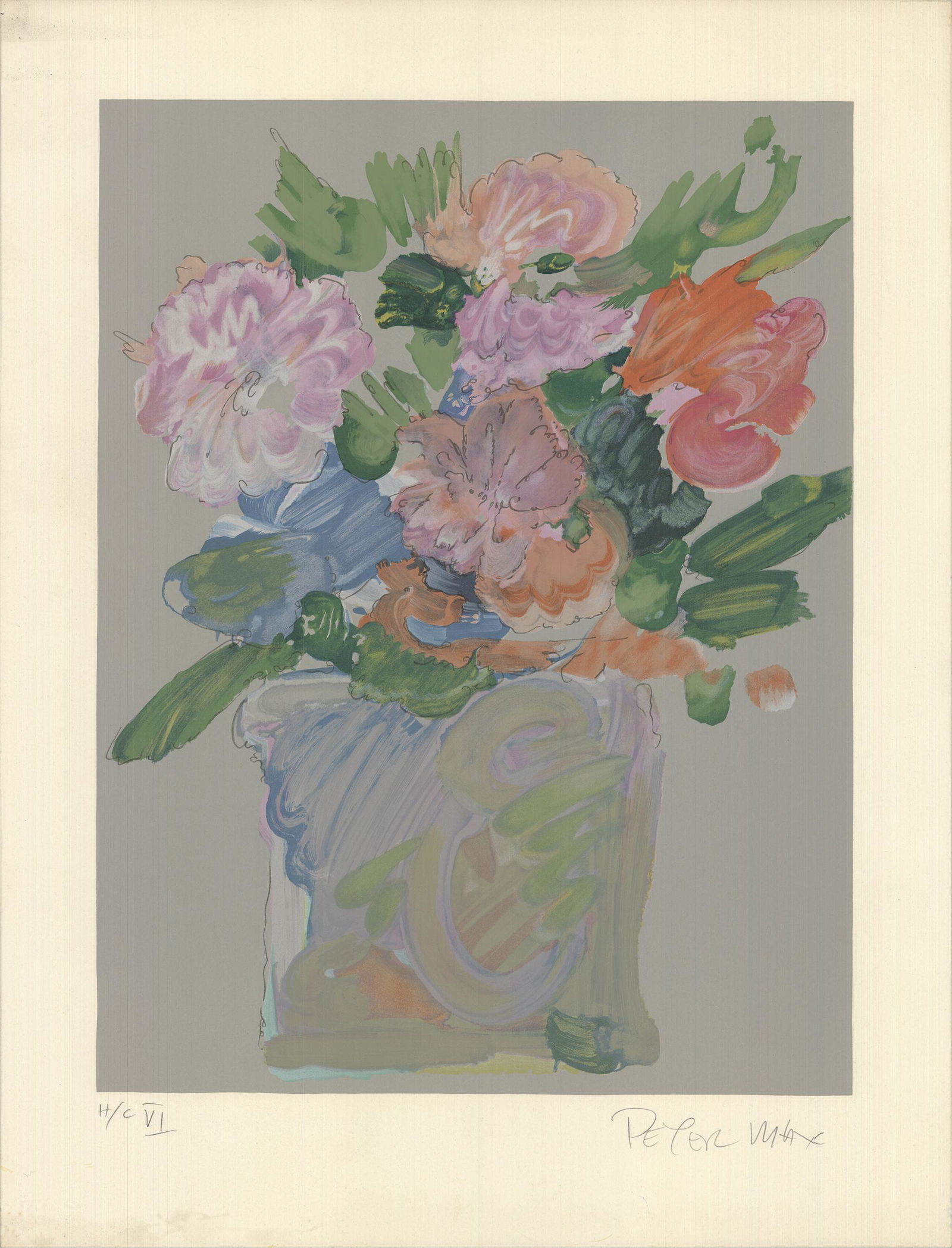 Peter Max - Spring Bouquet - 1977 Lithograph - SIGNED (1 of 1)
