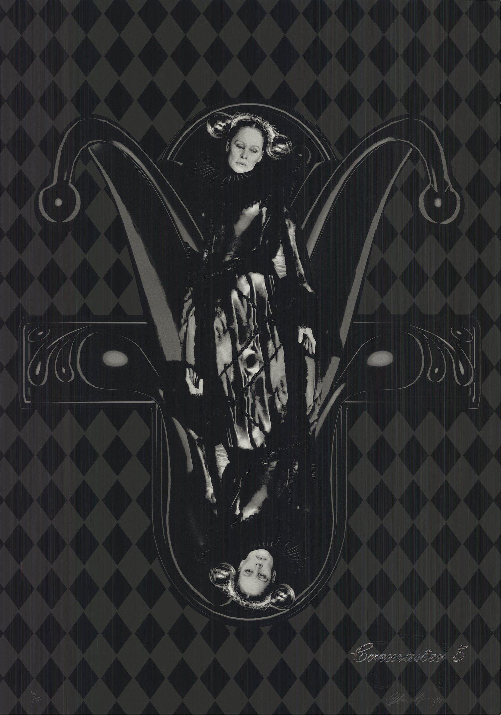 Matthew Barney - Cremaster 5 - 1997 Serigraph - SIGNED: "Cremaster 5" by Matthew Barney, 1997 Signed Serigraph. Paper size is 33 x 23.25 inches, with an image size of 33 x 23.25 inches. The Serigraph is from an edition size of 250 and is not framed. The co