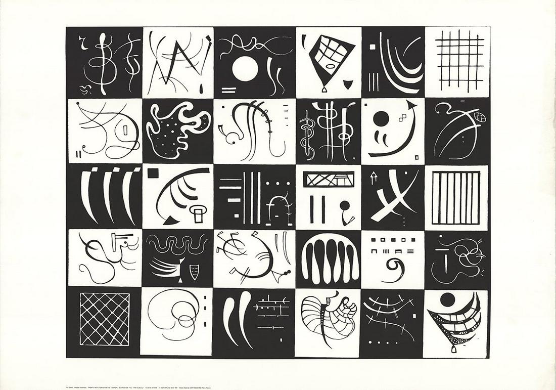 Wassily Kandinsky - Thirty - 1991 Serigraph 30" x 42": "Thirty" by Wassily Kandinsky, 1991 Unsigned Serigraph. Paper size is 30 x 42 inches, with an image size of 25.25 x 32.25 inches. The Serigraph is from an unknown edition size. and is not framed. The 