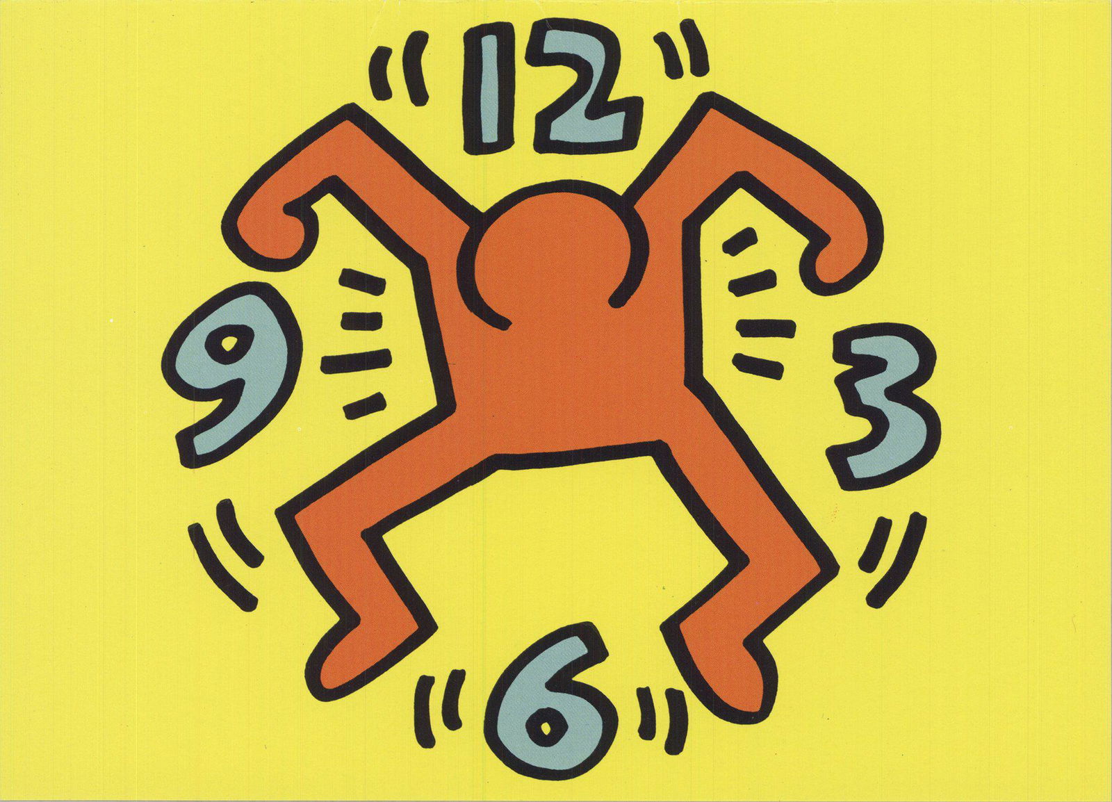 Keith Haring - Clock Man - 1991 Offset Lithograph 4.75" (1 of 1)