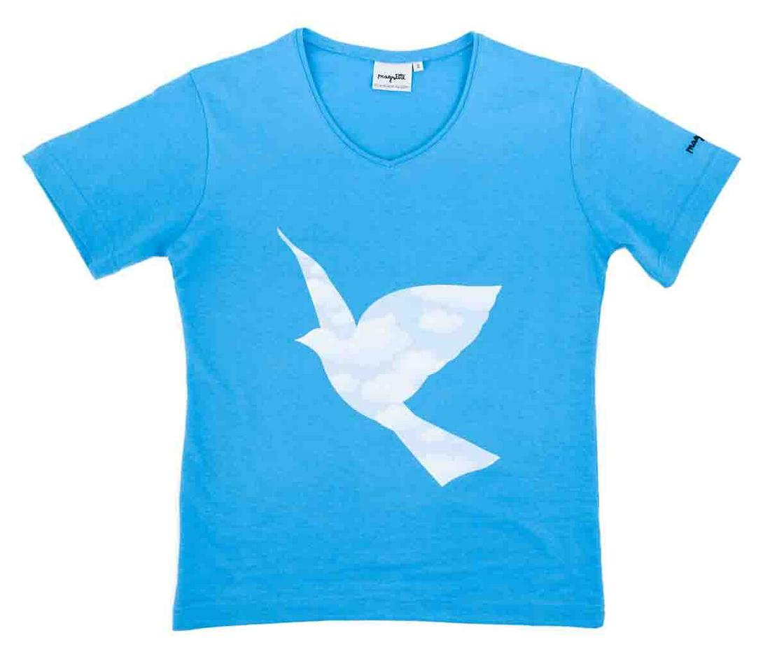 Rene Magritte - L'Oiseau de ciel, box of 2 - " x ": "L'Oiseau de ciel, box of 2" by Rene Magritte, Unsigned T-Shirt. Paper size is , with an image size of . The T-Shirt is from an unknown edition size. and is not framed. The condition was rated A: Mint