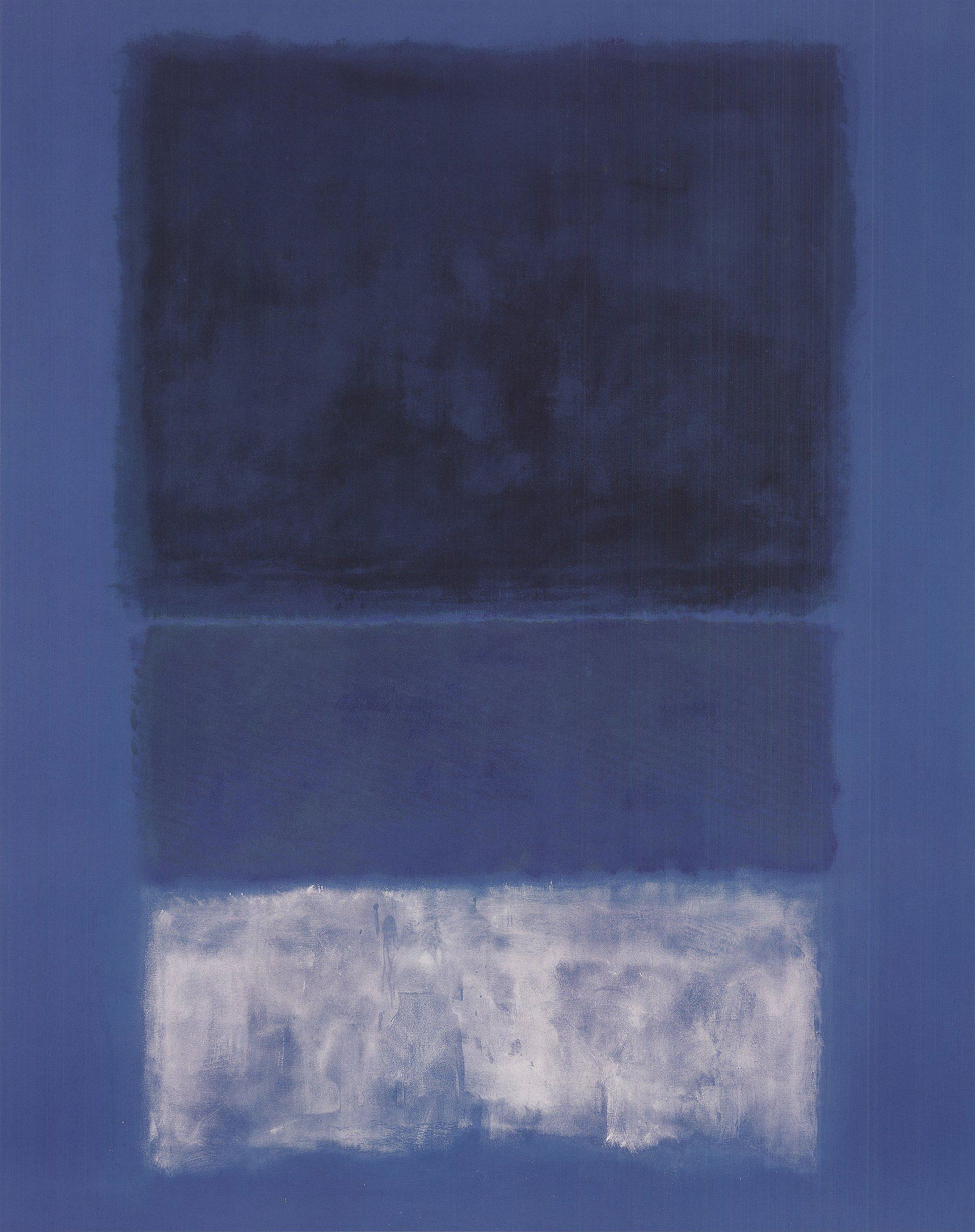 Mark Rothko - No 14 White and Greens in Blue (No Text): "No 14 White and Greens in Blue (No Text)" by Mark Rothko, 1998 Unsigned Offset Lithograph. Paper size is 27.25 x 22 inches, with an image size of 27.25 x 22 inches. The Offset Lithograph is from an e