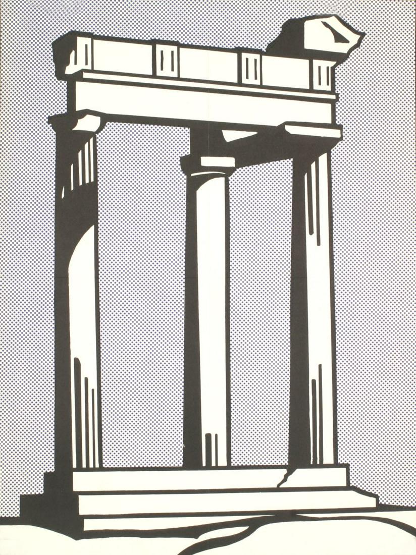 Roy Lichtenstein - Temple - 1964 Offset Lithograph 23" (1 of 1)