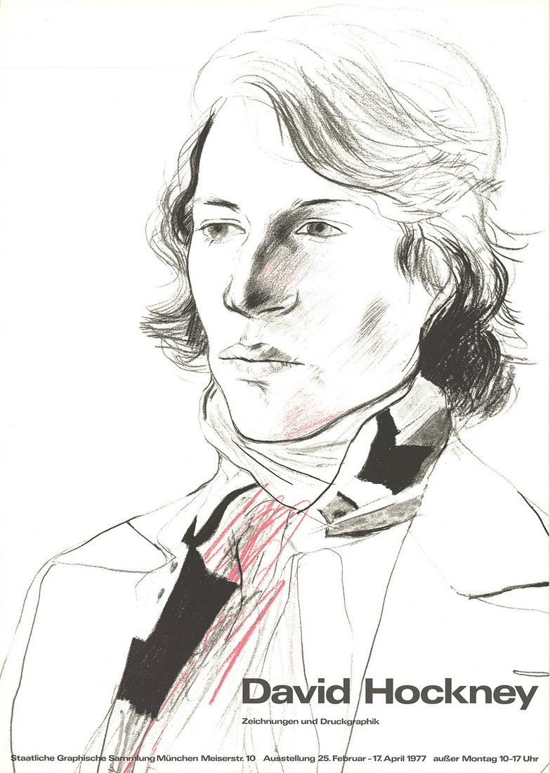 David Hockney - Drawings and Prints (Peter with Scarf) (1 of 1)