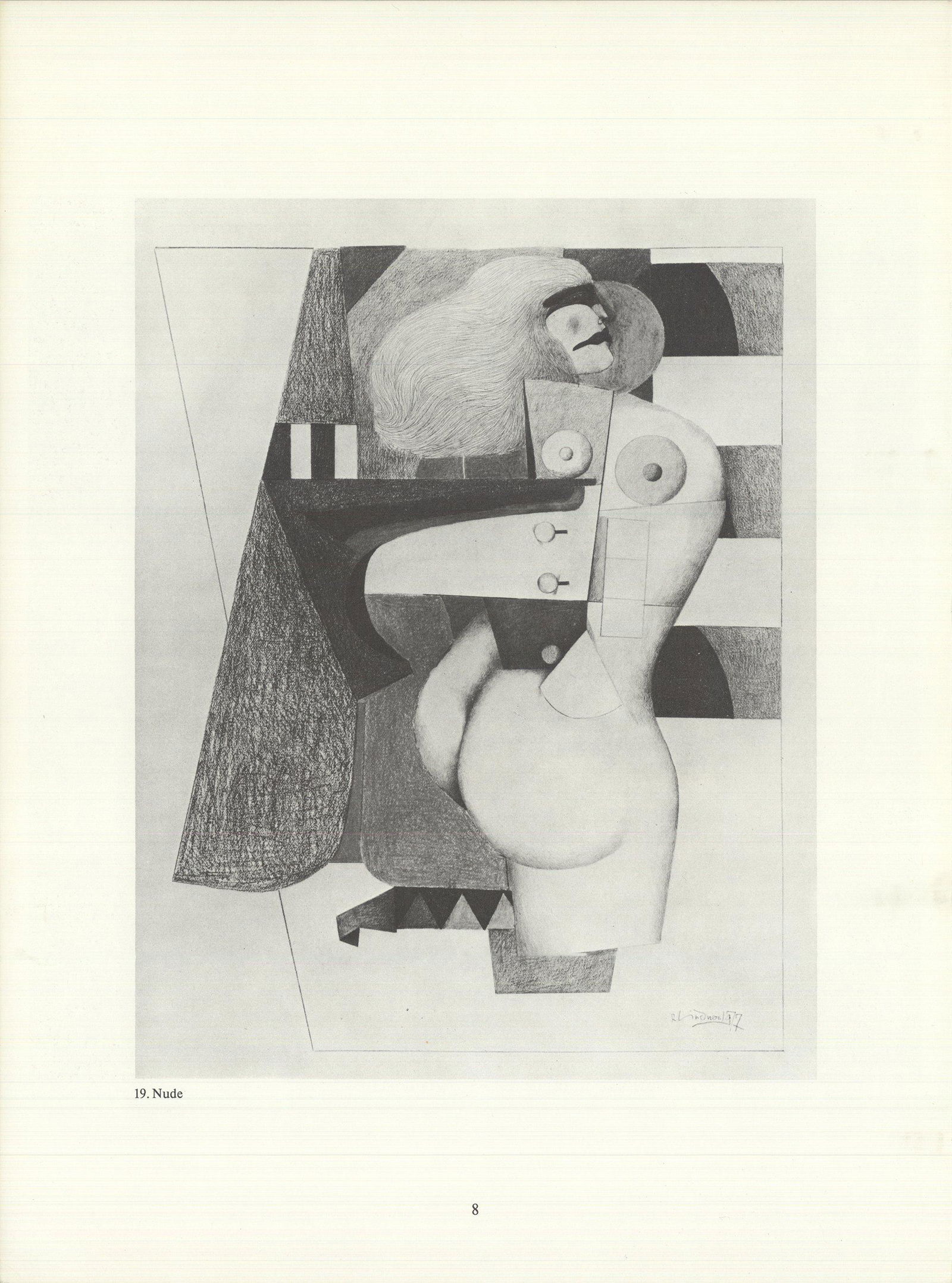 Richard Lindner - Nude - 1977 Offset Lithograph 15" x: "Nude" by Richard Lindner, 1977 Unsigned Offset Lithograph. Paper size is 15 x 11 inches, with an image size of 10.25 x 8 inches. The Offset Lithograph is from an unknown edition size. and is not fram