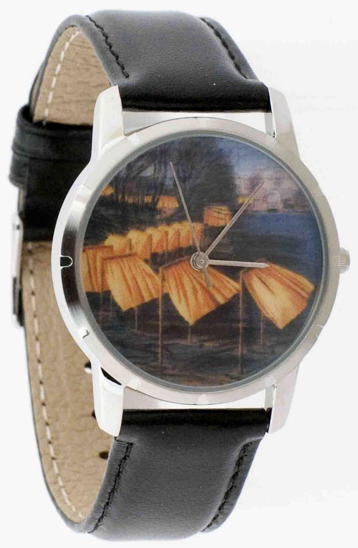 Javacheff Christo - The Gates - 2005 .25" x 1.5": "The Gates" by Javacheff Christo, 2005 Unsigned Watch. Paper size is 9.25 x .25 x 1.5 inches, with an image size of . The Watch is from an edition size of 2005 and is not framed. The condition was rat
