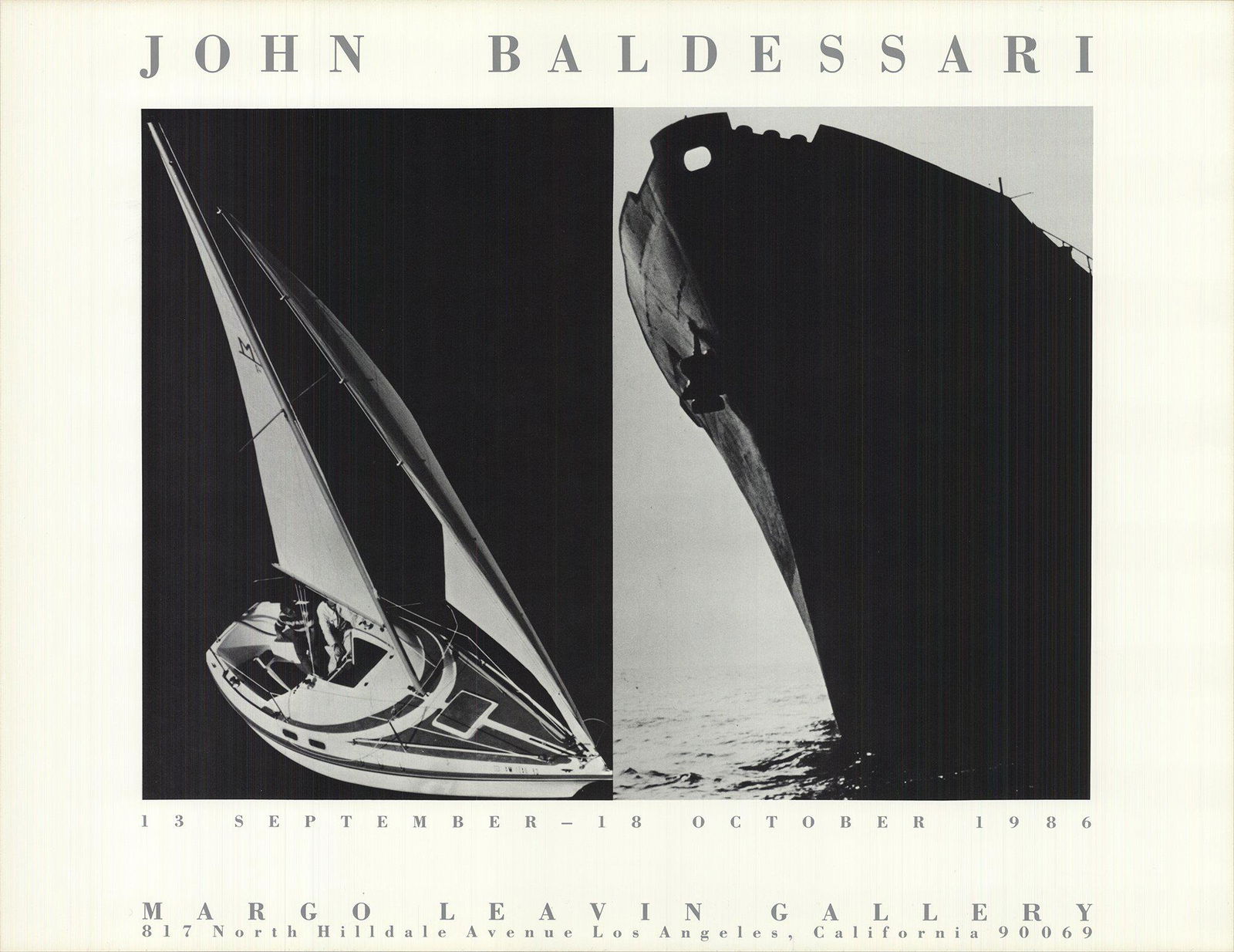 John Baldessari - Two Ships - 1986 Offset Lithograph (1 of 1)