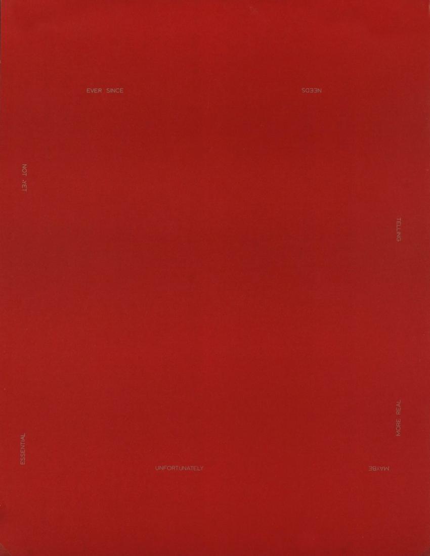 Robert Barry - Leo Castelli- Wallpiece - 1980 Offset: "Leo Castelli- Wallpiece" by Robert Barry, 1980 Unsigned Offset Lithograph. Paper size is 18 x 13.75 inches, with an image size of 18 x 13.75 inches. The Offset Lithograph is from an unknown edition s