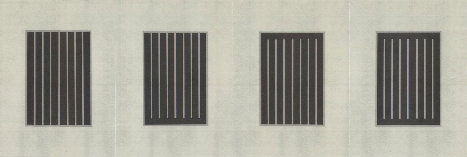 Donald Judd - Untitled, 1993-94 - 1994 17" x 5.75": "Untitled, 1993-94" by Donald Judd, 1994 Postcard. Paper size is 17 x 5.75 inches, with an image size of 17 x 5.75 inches. The Postcard is from an unknown edition size. and is not framed. The conditio