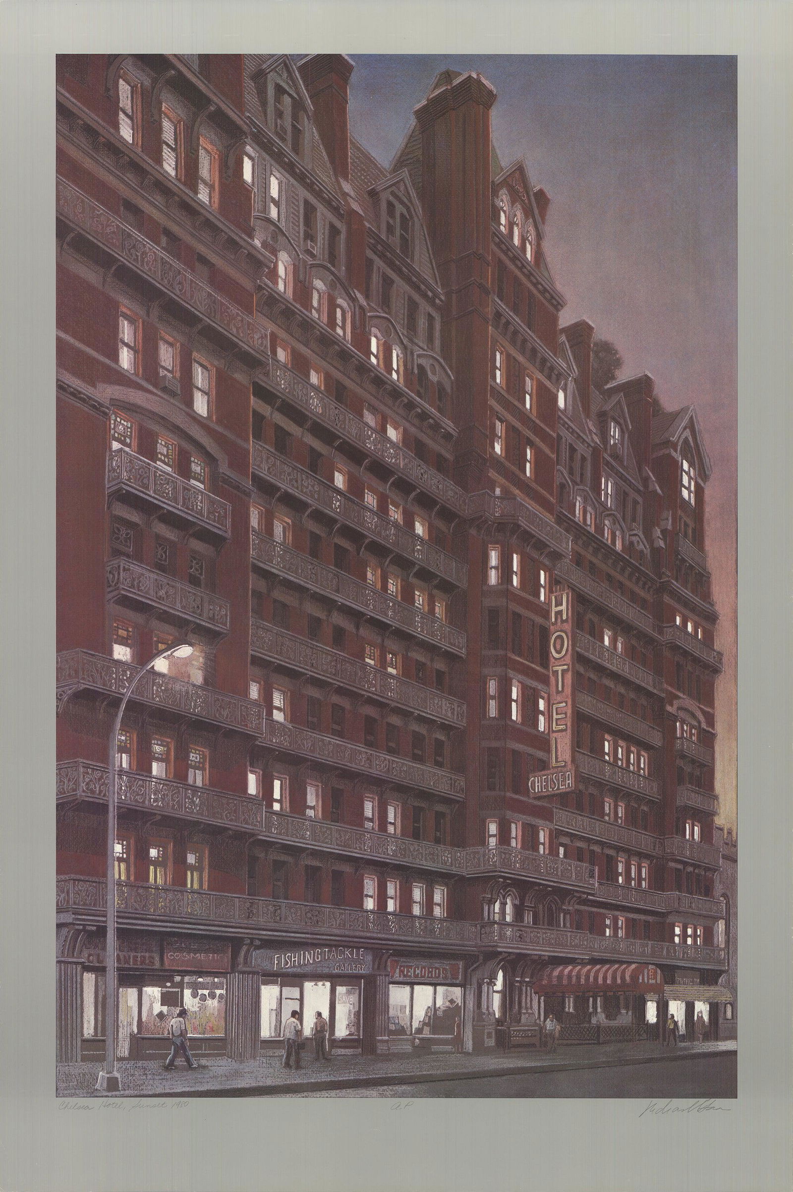 Yvonne Jacquette - Chelsea Hotel, Sunset 1980 - 1980 (1 of 4)