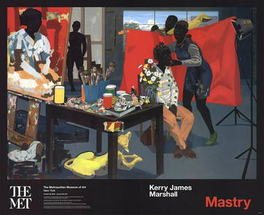 Kerry James Marshall - Mastry - 2016 Offset Lithograph: "Mastry" by Kerry James Marshall, 2016 Unsigned Offset Lithograph. Paper size is 26.5 x 32.75 inches, with an image size of 21 x 30.75 inches. The Offset Lithograph is from an unknown edition size. an