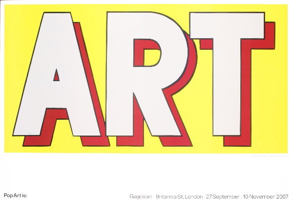 Lichtenstein ART Poster: Reference #: ULGH1210 Artist Name: Lichtenstein, Roy Title: ART Medium: Offset Lithograph Edition Size: Unknown Year: Unknown Paper Size: 27 x 39.5 inches Image Size: 20 x 38.25 inches Condition: A: M