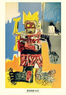 Basquiat Untitled (1982) Poster: Reference #: ULGH1577 Artist Name: Basquiat, Jean-Michel Title: Untitled (1982) Medium: Offset Lithograph Edition Size: 2000 Year: Unknown Paper Size: 39.5 x 27.5 inches Image Size: 35.5 x 23.25 inche