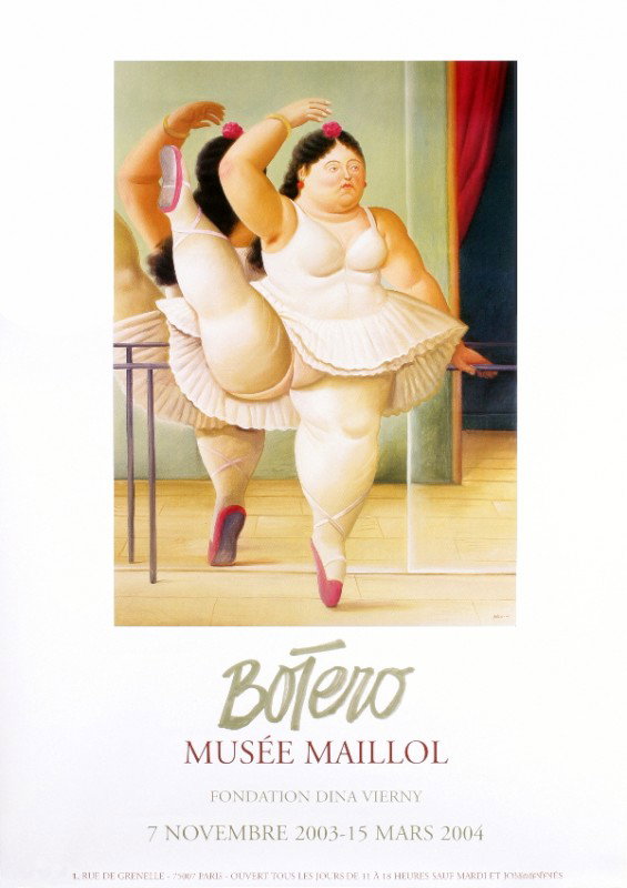 Botero La Ballerina (Billboard) Poster: Reference #: ULXX8472 Artist Name: Botero, Fernando Title: La Ballerina (Billboard) Medium: Offset Lithograph Edition Size: Unknown Year: Unknown Paper Size: 65 x 46 inches Image Size: 41.5 x 29.5 inc