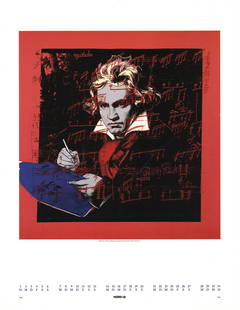 Andy Warhol - Beethoven - 1990 Offset Lithograph 24.5" x 19": "Beethoven" by Andy Warhol, 1990 Unsigned Offset Lithograph. Paper size is 24.5 x 19 inches, with an image size of 16.5 x 15.75 inches. The Offset Lithograph is from an unknown edition size. and is