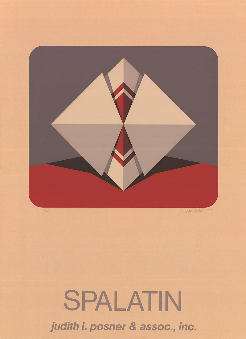 Marko Spalatin - Shapes - 1975 Serigraph - SIGNED 36" x 26": "Shapes" by Marko Spalatin, 1975 Signed Serigraph. Paper size is 36 x 26 inches, with an image size of 17.25 x 20 inches. The Serigraph is from an edition size of 100 and is not framed. The condition