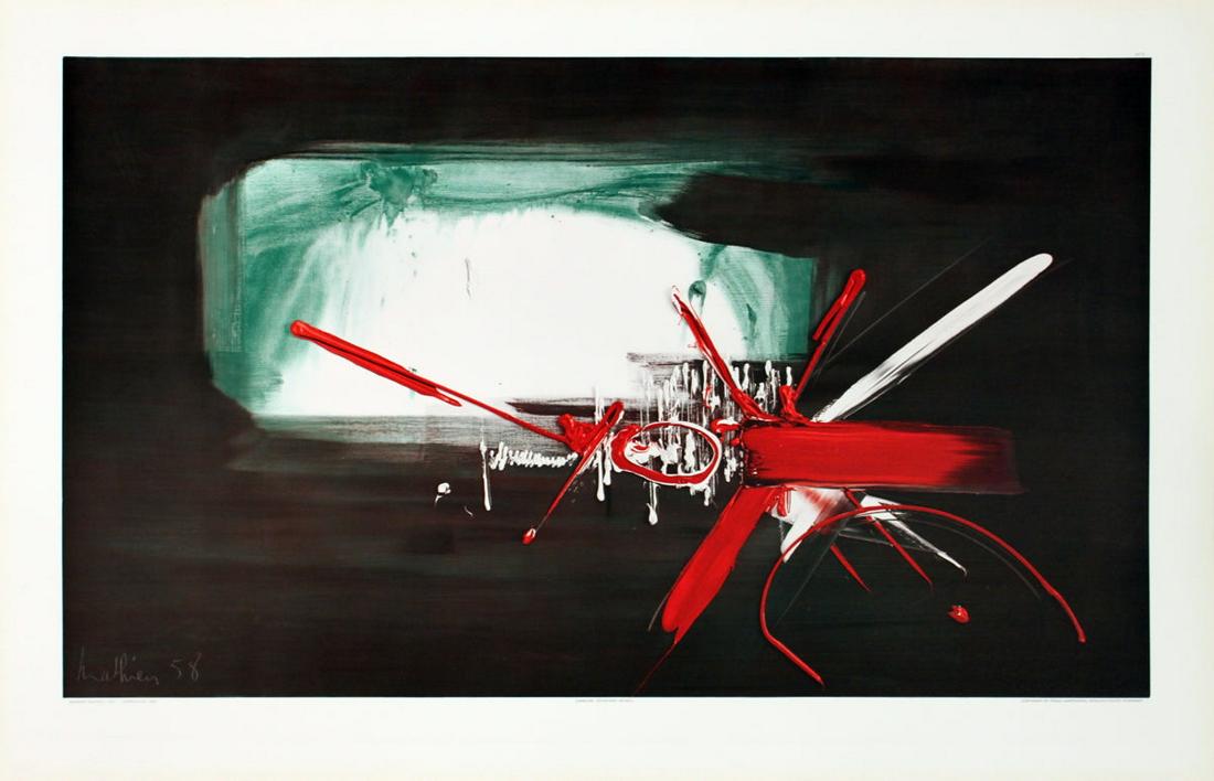 Georges Mathieu - Composition (1958) - 1990 Offset Lithograph 26.25" x 39.25" (1 of 1)