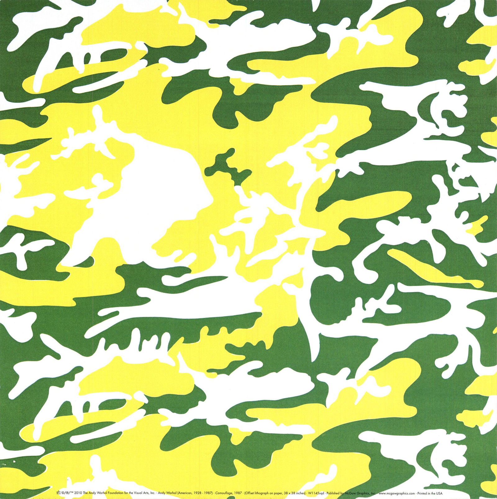 Andy Warhol - Camouflage - 2010 Offset Lithograph 12" x 12" (1 of 3)