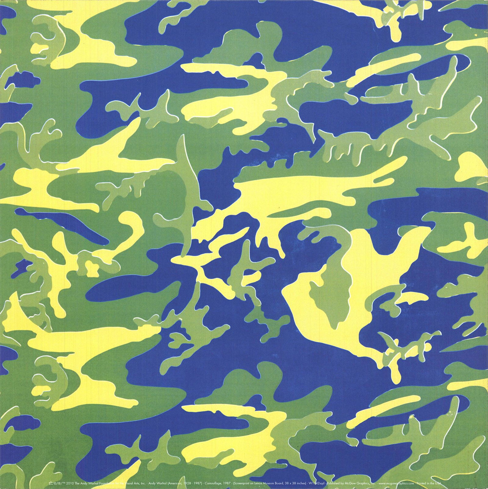 Andy Warhol - Camouflage - 2010 Offset Lithograph 12" x 12" (1 of 3)