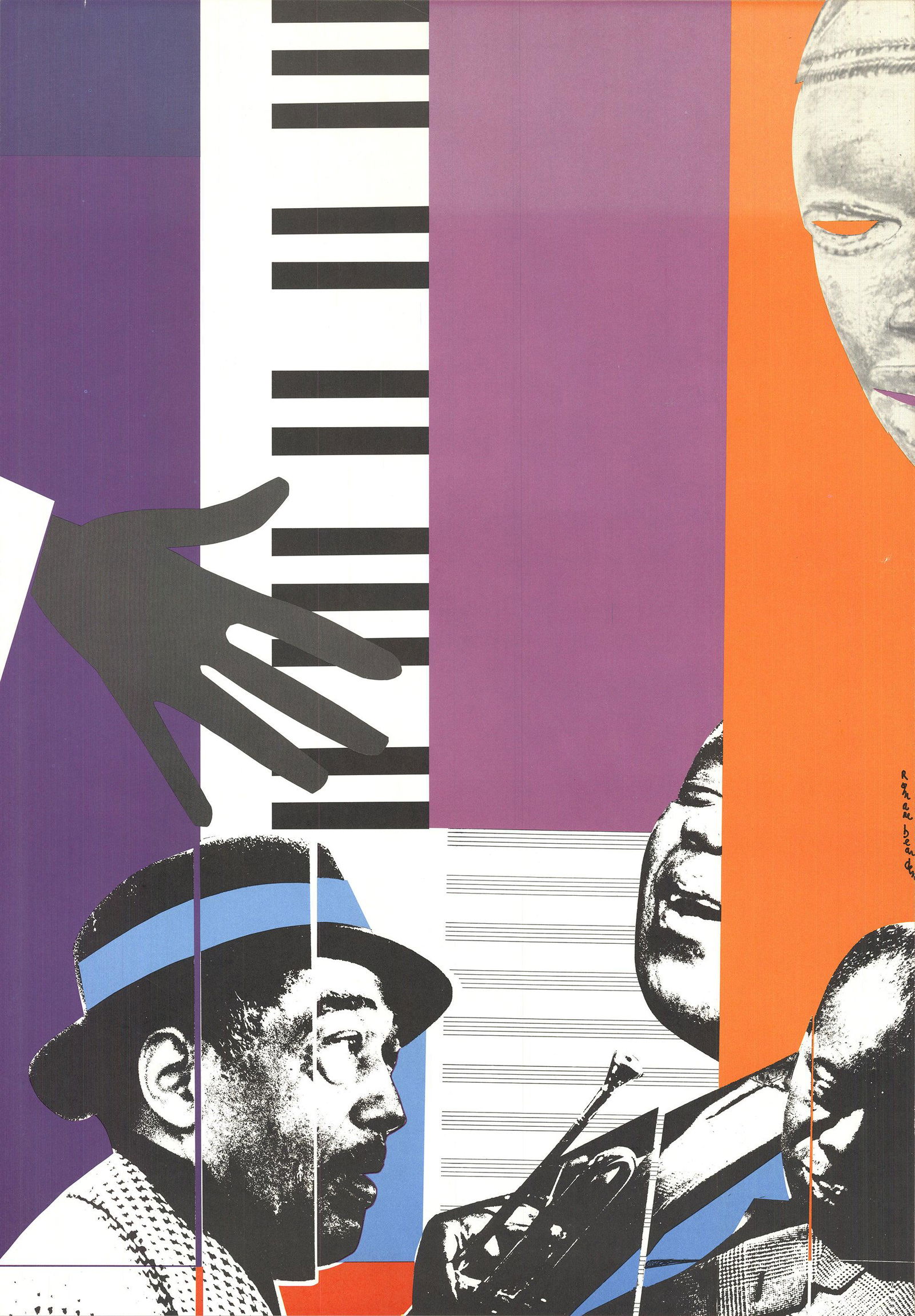 Romare Bearden - Jazz Greats - 2000 Lithograph 24.75" x 17.25" (1 of 3)